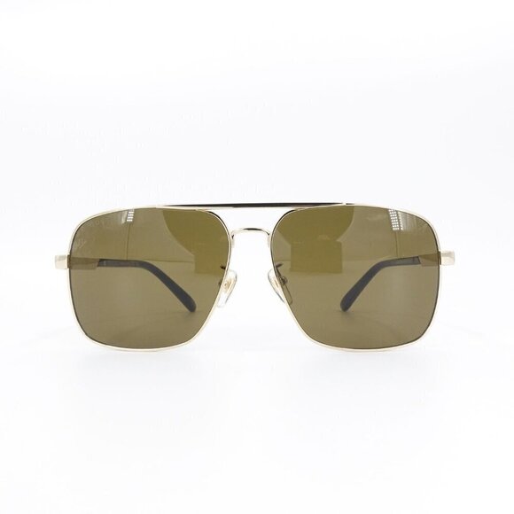 Gucci GG1289 Navigator Sunglasses Gold Brown OS - Picture 1 of 16